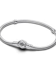 Pandora Moments snake chain-armband met roos in bloei-sluiting 593211C00