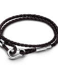 Pandora Moments Bruine Geweven Leren Armband 593338C01 - PansiteNederland.nl