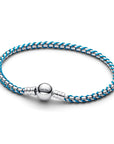 Pandora Blauw Koord Snake Chain armband - 593816C01 - PansiteNederland.nl