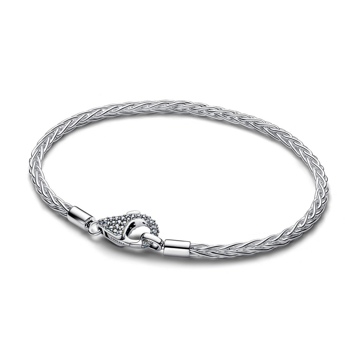 Pandora Pavé Sluiting Foxtail Bedelarmband zilver - 594462C01