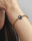 Pandora Charm Aarde 14k Verguld met Blauw en Turquoise Glitter Emaille - 762431C01