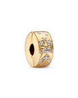 Pandora Clip Melkweg 14k Verguld met Zirkonia en Siliconen Grip - 762434C01