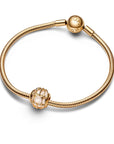 Pandora Charm Venus Planeet 14k Verguld met Witte Zirkonia - 762435C01