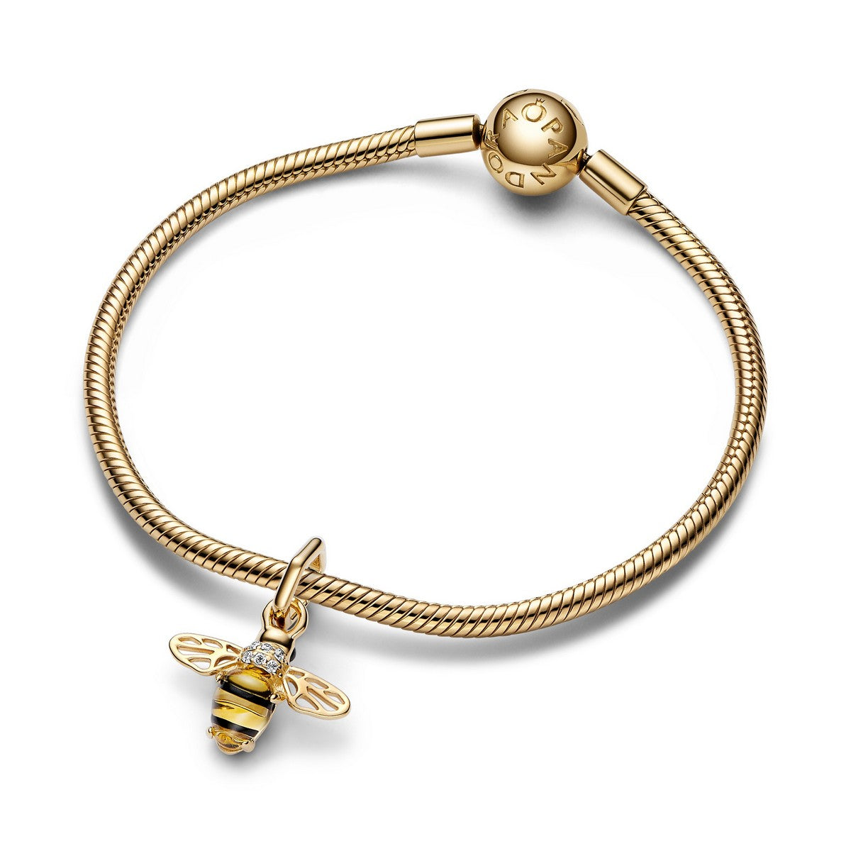 Pandora Sprankelende Bee Dangle Charm 762672C01, exclusief en kwalitatief hoogwaardig. Ontdek nu!