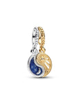 Pandora tweekleurige splitsbare Sun & Moon Dangle Charm 762678C01, exclusief en kwalitatief hoogwaardig. Ontdek nu!