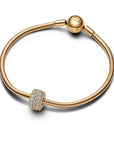 Pandora bedel 14k Gold-plated met zirkonia 762820C01, exclusief en kwalitatief hoogwaardig. Ontdek nu!