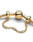 Pandora Moments Veiligheidsketting met drie heldere stenen – 763515C01 - PansiteNederland.nl