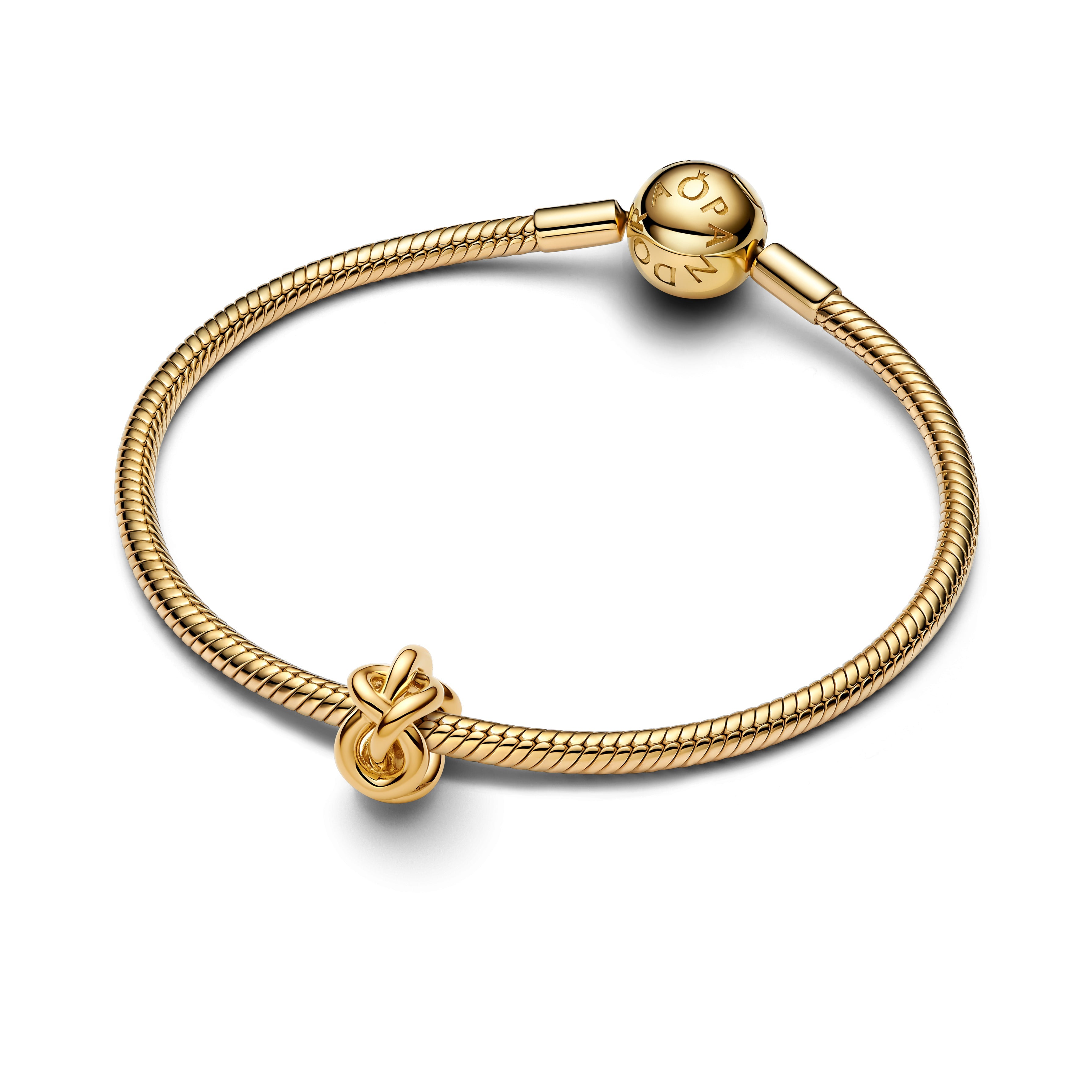 Pandora Infinity Knot-bedel goudverguld - 763755C00