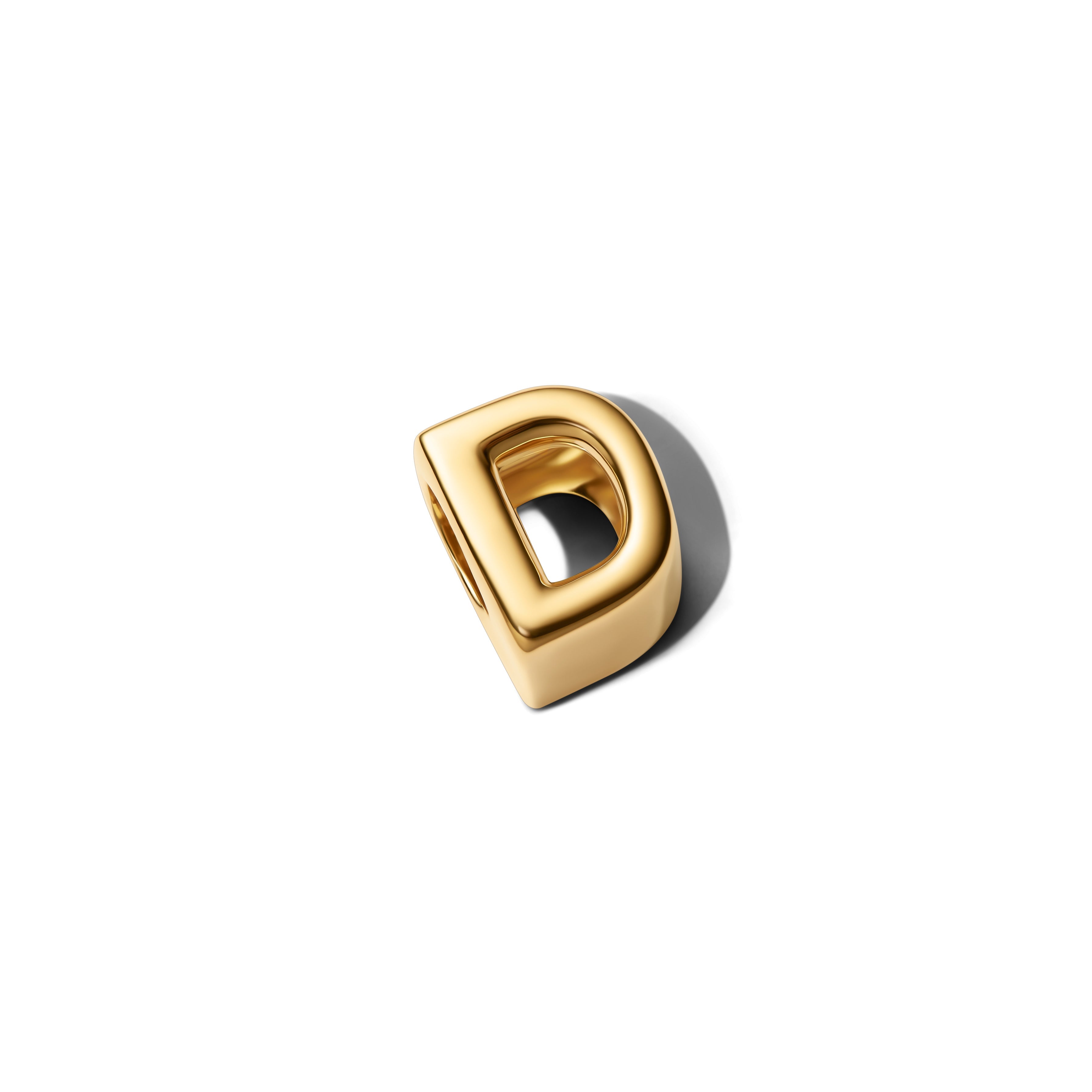 Pandora Letter D Alfabetbedel goudverguld letterbedel - 763950C00