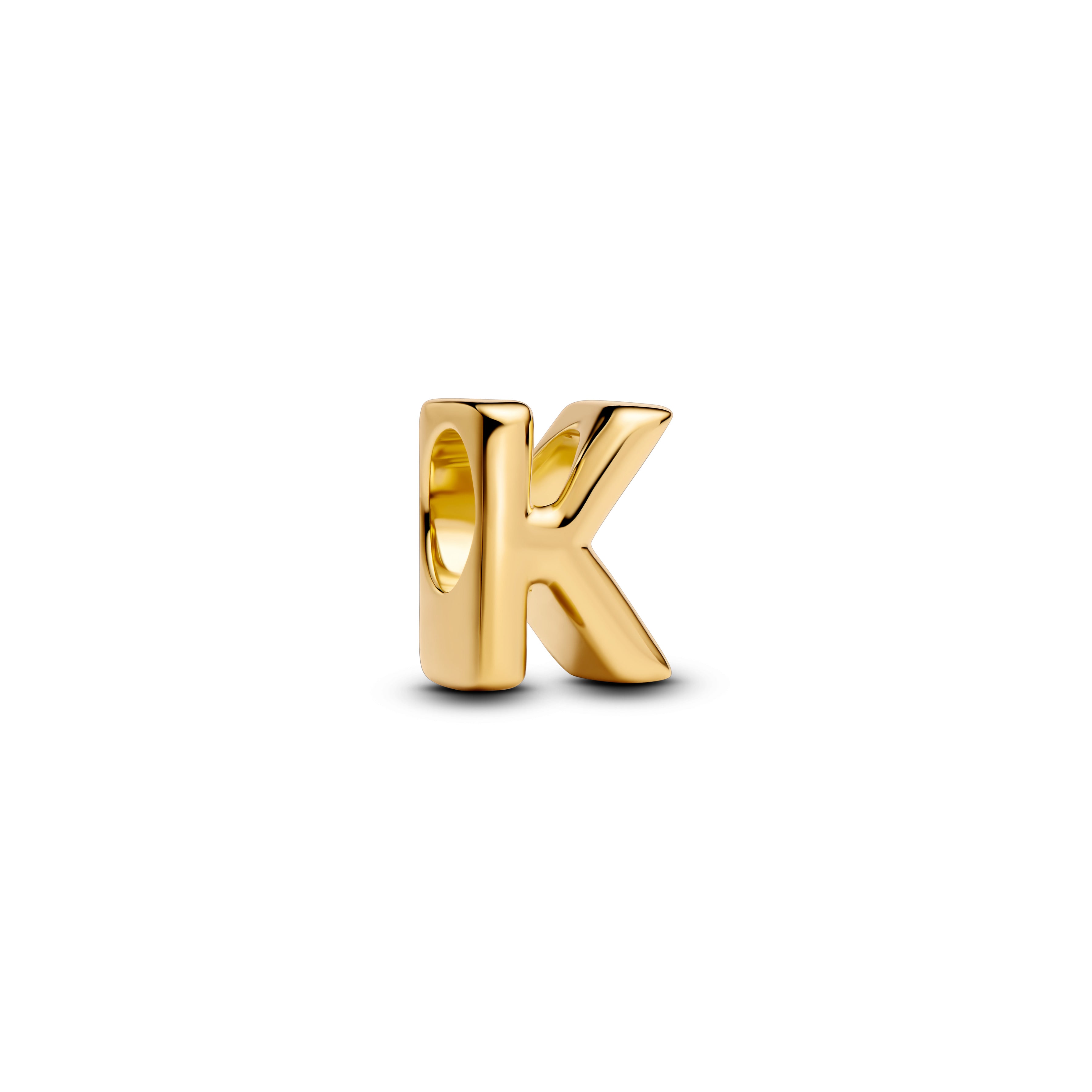 Pandora Letter K Alfabetbedel goudverguld letterbedel - 763957C00