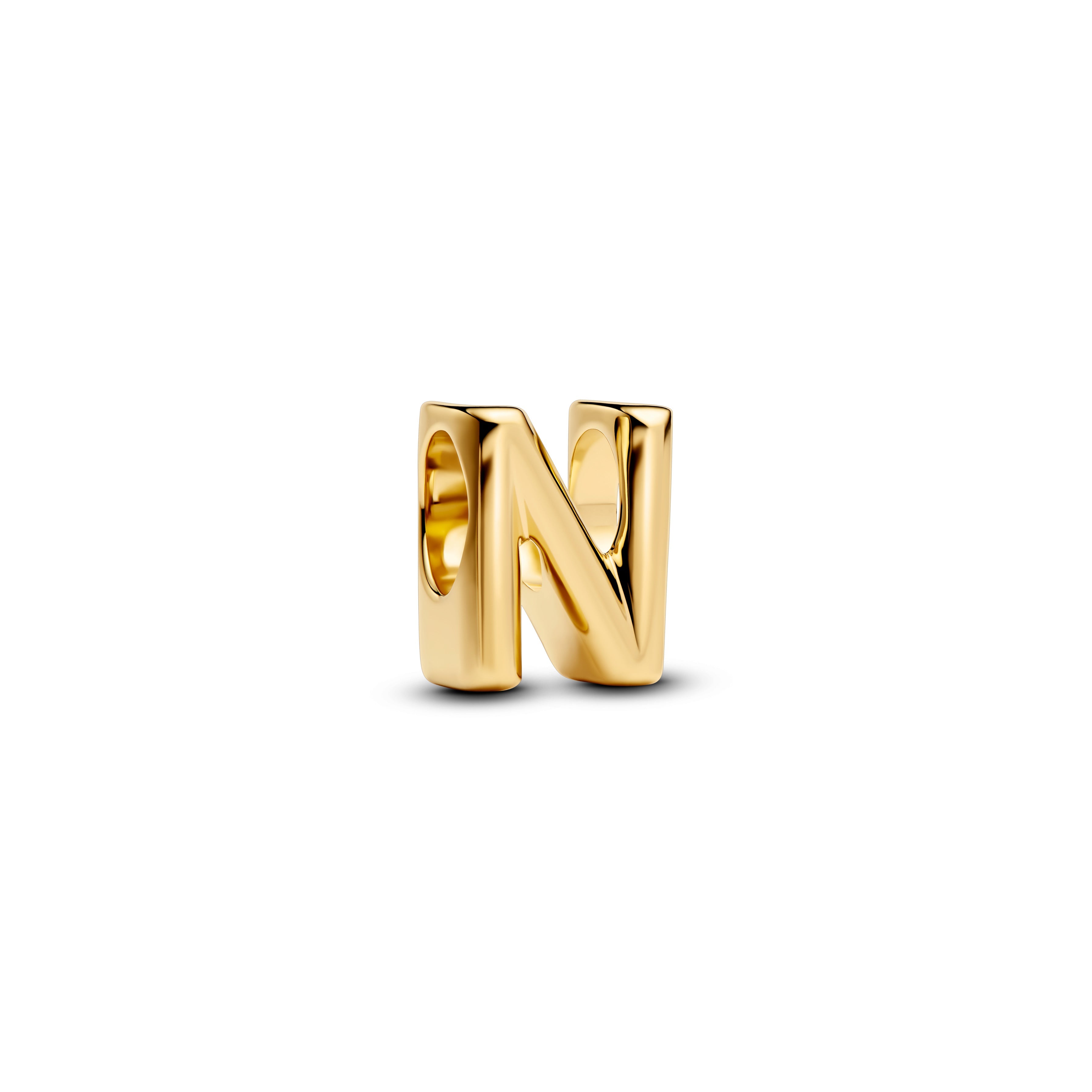 Pandora Letter N Alfabetbedel goudverguld letterbedel - 763960C00