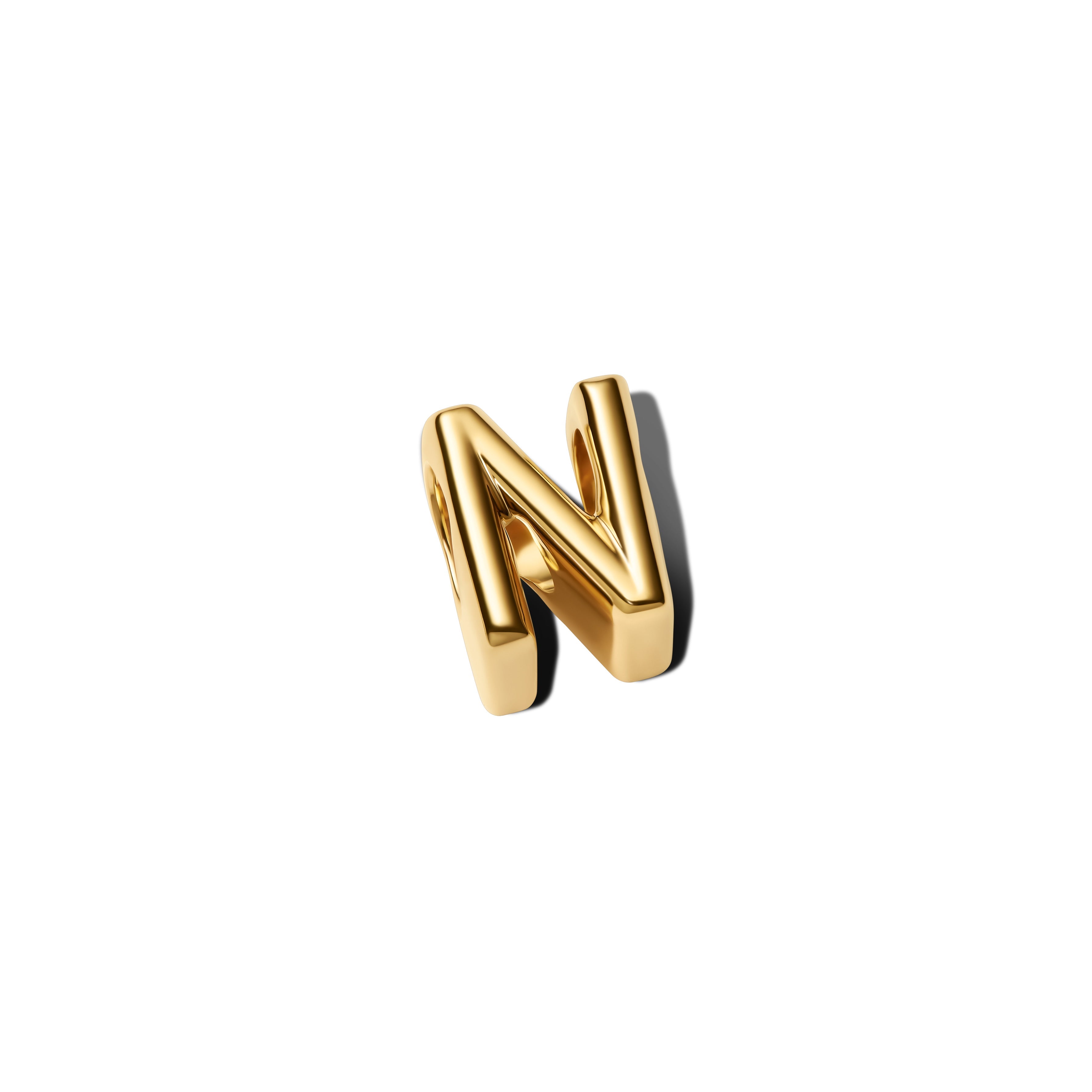 Pandora Letter N Alfabetbedel goudverguld letterbedel - 763960C00