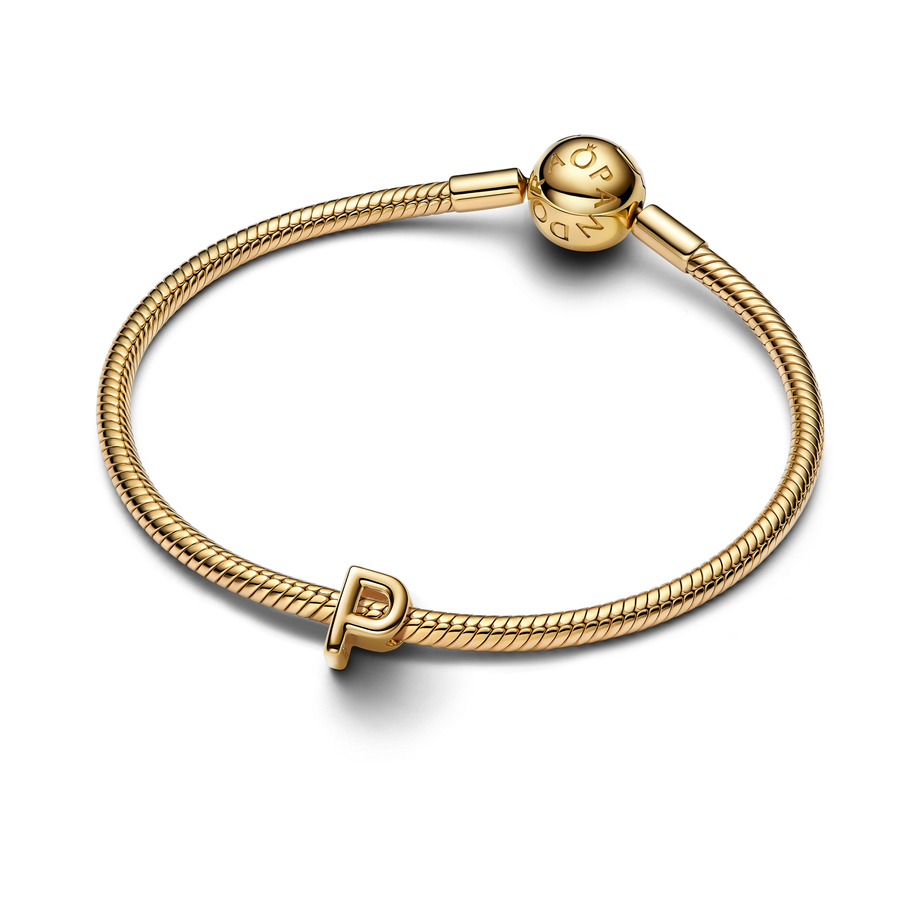 Pandora Letter P Alfabetbedel goudverguld letterbedel - 763962C00