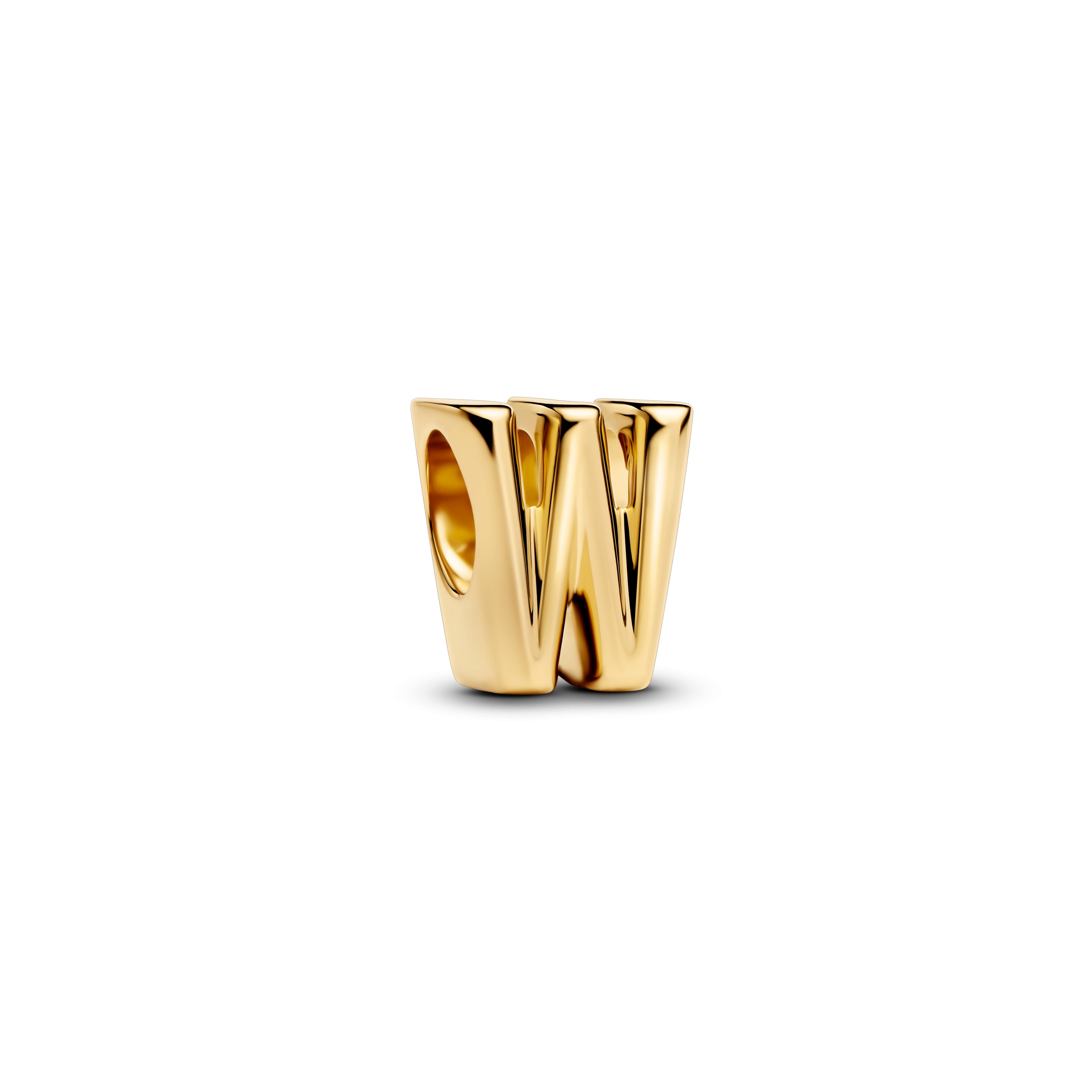 Pandora Letter W Alfabetbedel goudverguld letterbedel - 763969C00