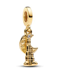 Pandora Burj Khalifa Dubbele Dangle 14k Verguld met Zirkonia 763991C01