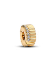 Pandora Clipbedel geribbeld 764078C01