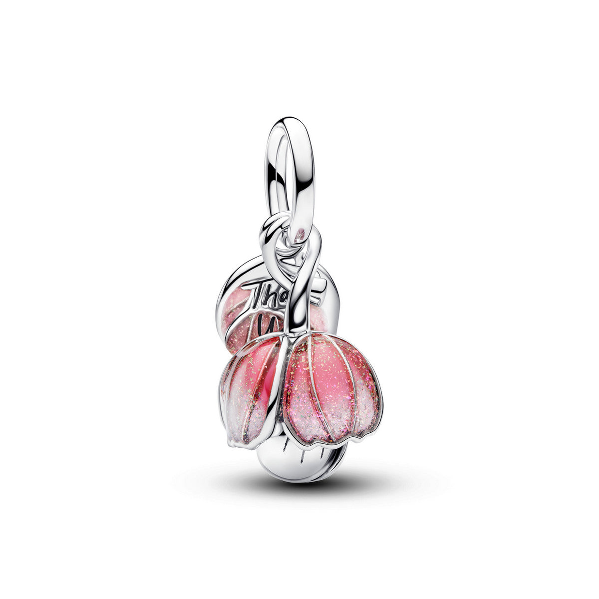 Pandora Tweekleurige Bloeiende Bloem Hangende Bedel bicolor zilver en goudverguld - 764453C01