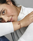 Pandora Bedel Mars Zilver & 14k Roségoud met Rode Kristal & Murano Glas - 782433C01