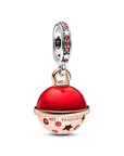 Pandora Bedel Mars Zilver & 14k Roségoud met Rode Kristal & Murano Glas - 782433C01