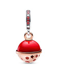 Pandora Bedel Mars Zilver & 14k Roségoud met Rode Kristal & Murano Glas - 782433C01