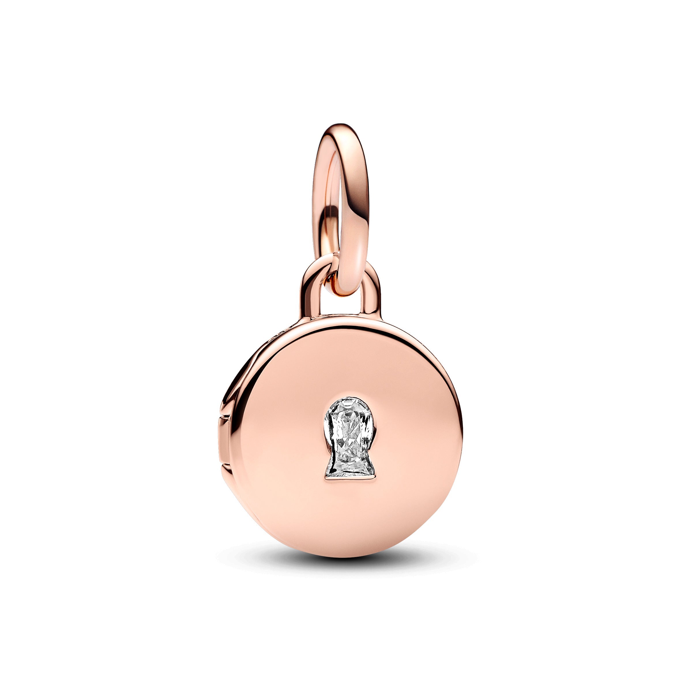 Pandora Te openen & graveerbare liefdesmedaillon hangende bedel roségoudverguld medallion - 783066C01