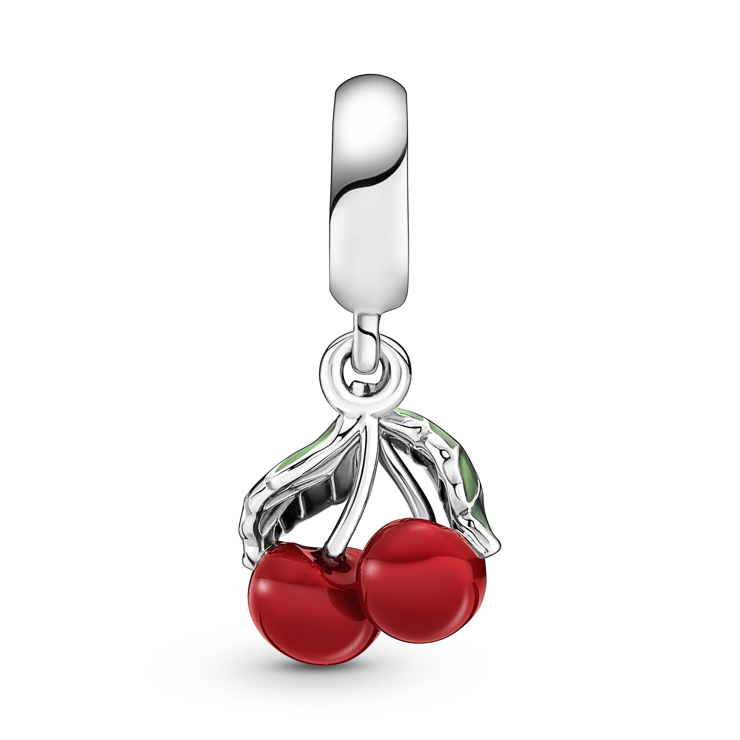 Pandora Asymmetrical Cherry Fruit Dangle Charm zilver - 791583C01