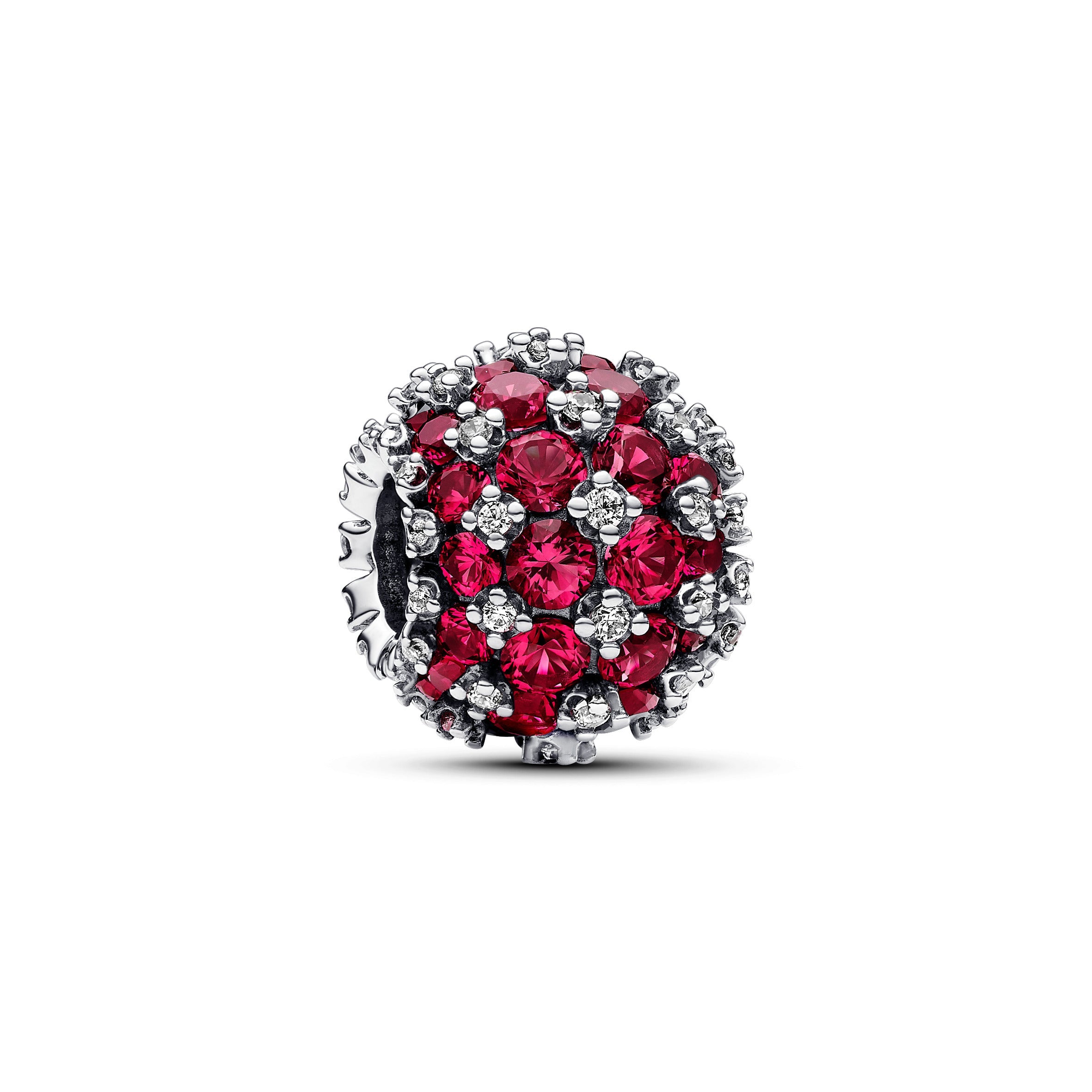 Pandora Sprankelende, roze, ronde pavébedel zilver - 792630C03