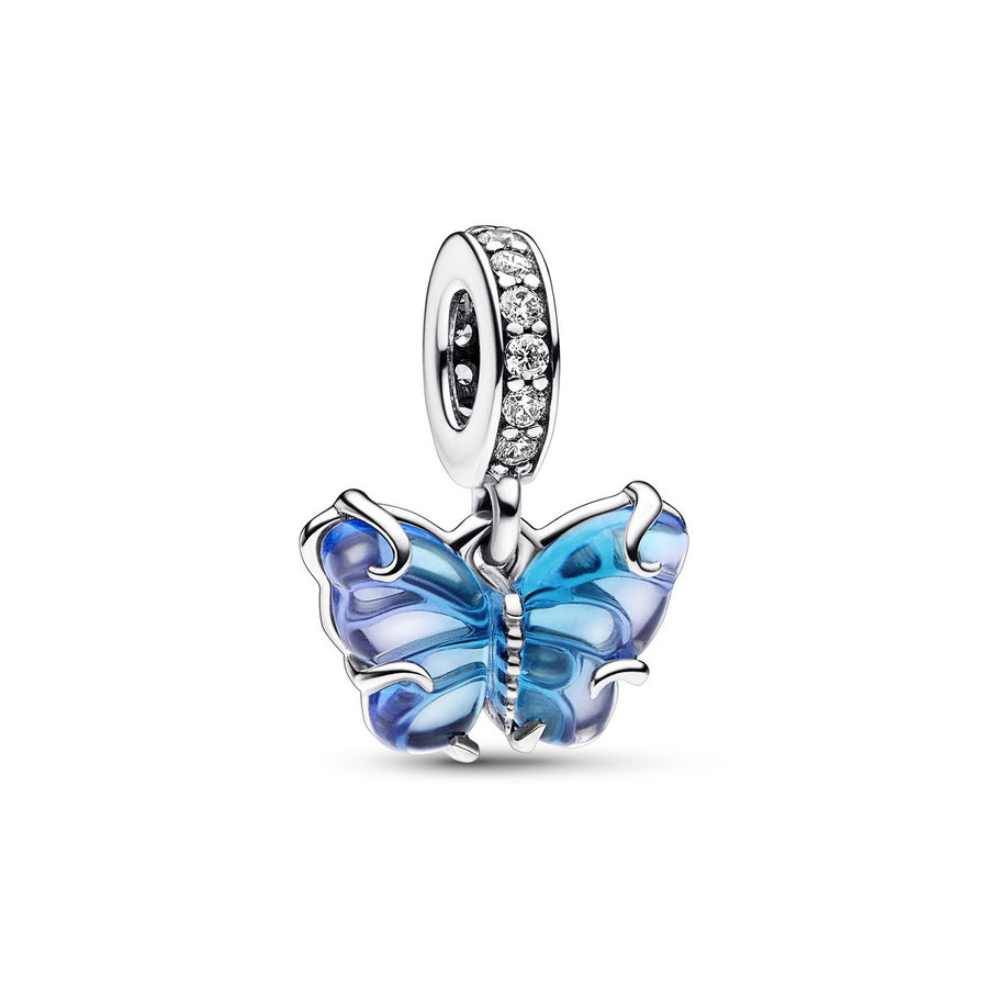 Pandora Blauwe Murano Glas Vlinder Dangle Charm 792698C01, exclusief en kwalitatief hoogwaardig. Ontdek nu!