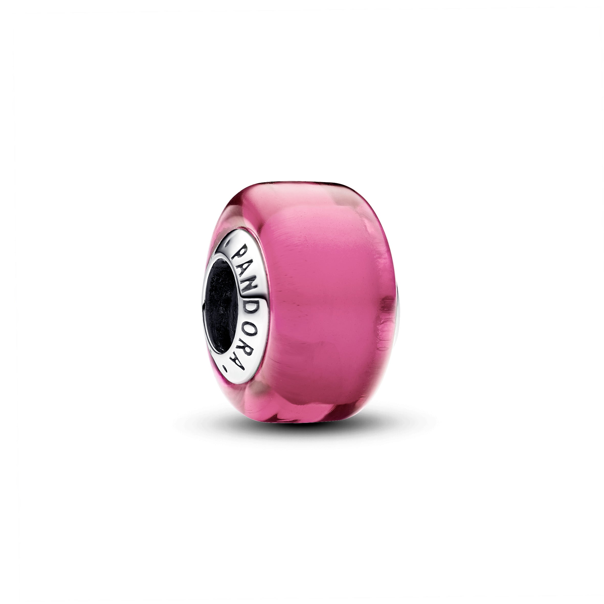 Pandora Roze minibedel van muranoglas zilver - 793107C00