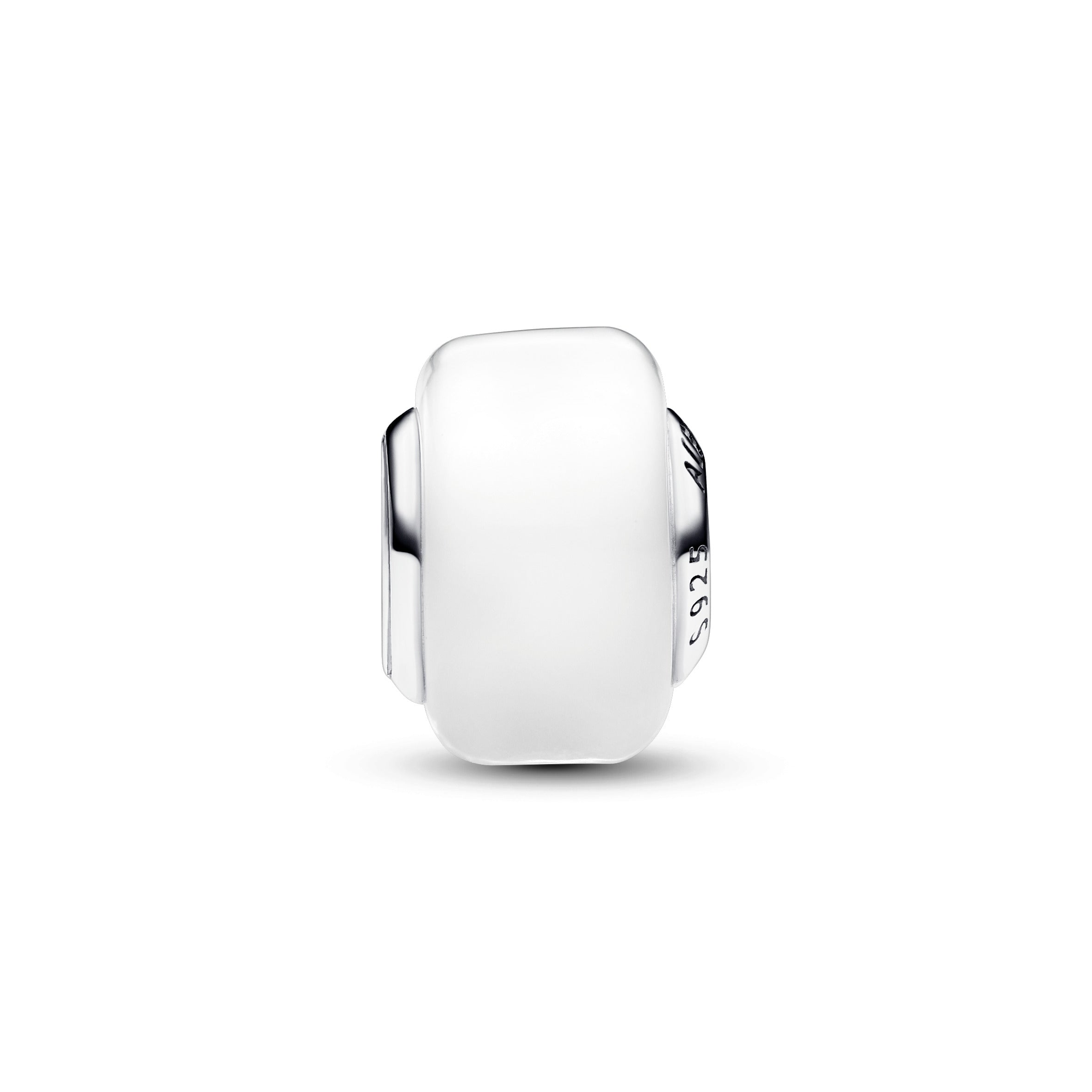Pandora Witte minibedel van muranoglas zilver - 793118C00