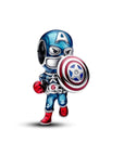 Pandora Marvel Captain America Sterling Zilver met Emaille en Zirkonia Bedel 793129C01, exclusief en kwalitatief hoogwaardig. Ontdek nu!