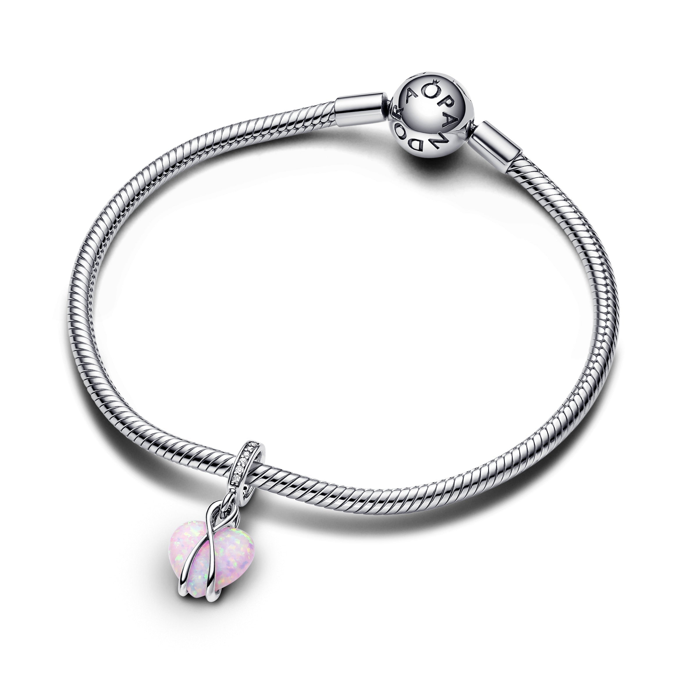 Pandora Mum Opalescent Hart Hangende Bedel zilver - 793202C01