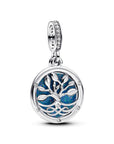 Pandora Dubbele hangende glow-in-the-dark bedel met stamboom en lemniscaat - 793599C01 - PansiteNederland.nl