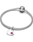 Pandora Graveerbare Hart Hangende Bedel 794295C07 – Rood