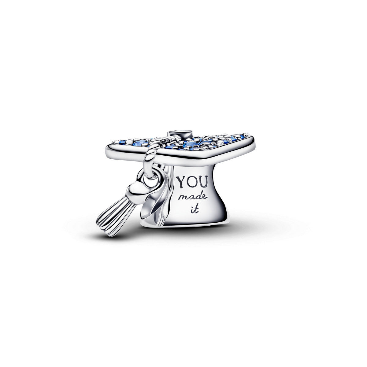 Pandora Sprankelende Blauwe 2026 Afstudeercap Bedel zilver - 794461C01