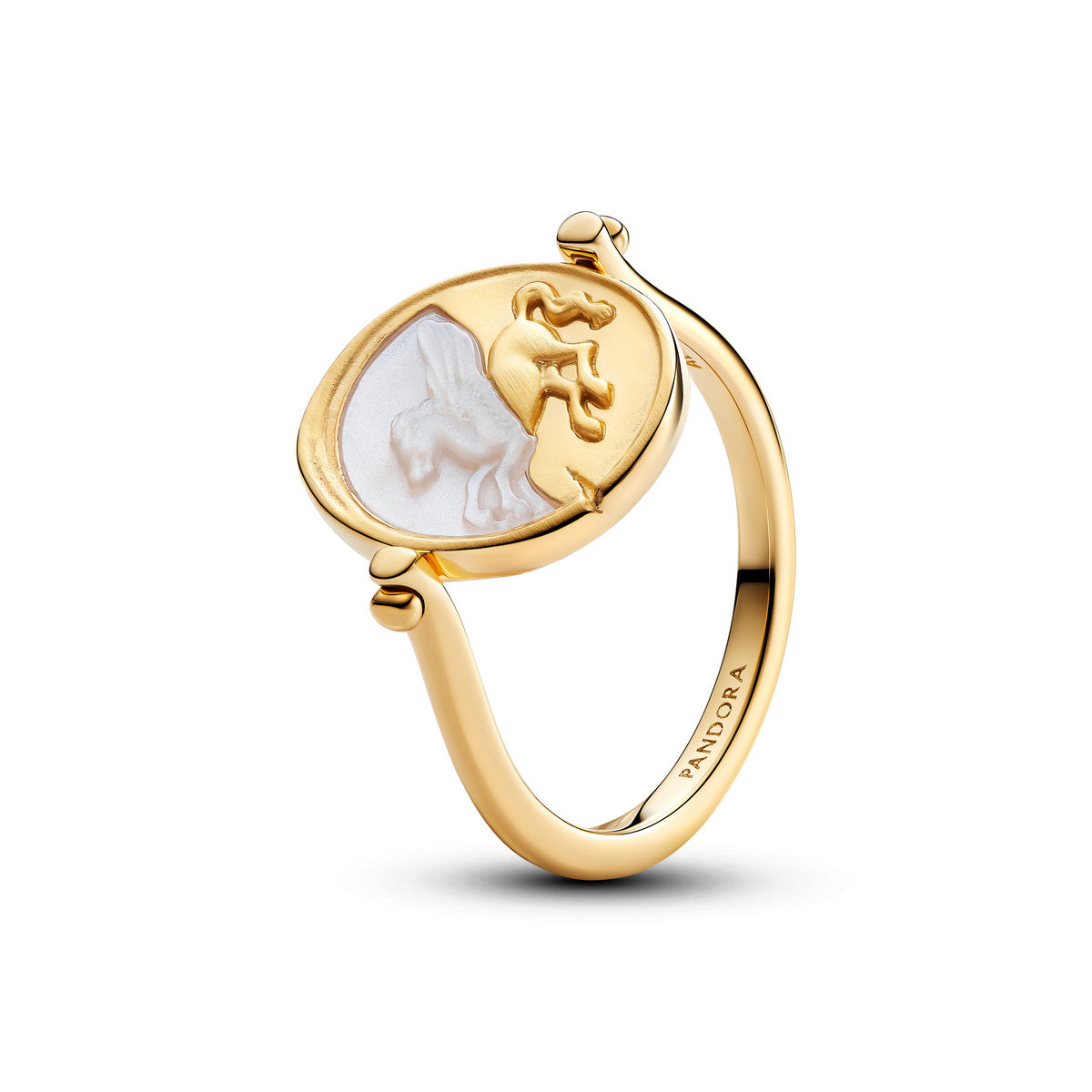 Pandora Pegasus Omkeerbare Medaillonring goudverguld 164812C01