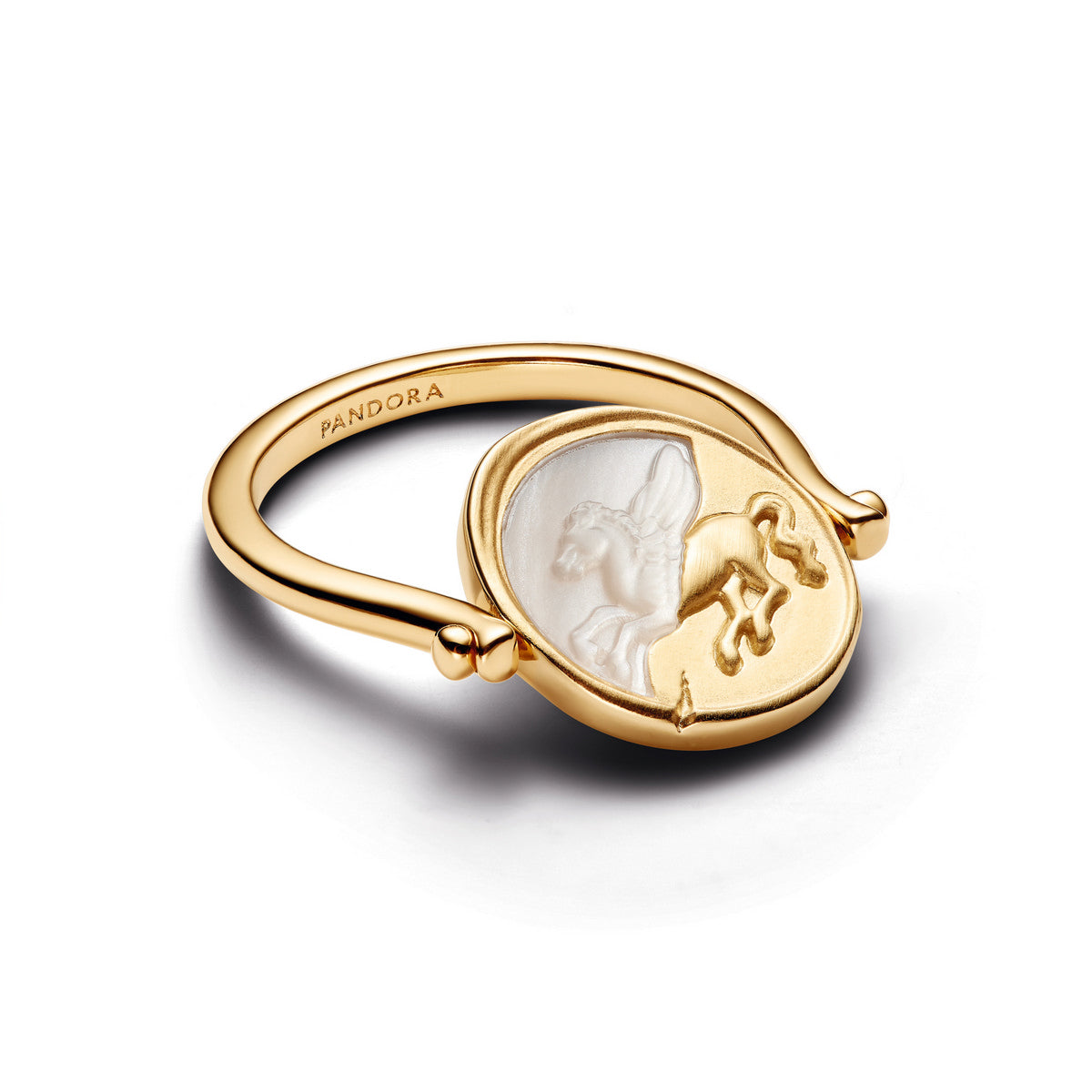 Pandora Pegasus Omkeerbare Medaillonring goudverguld 164812C01