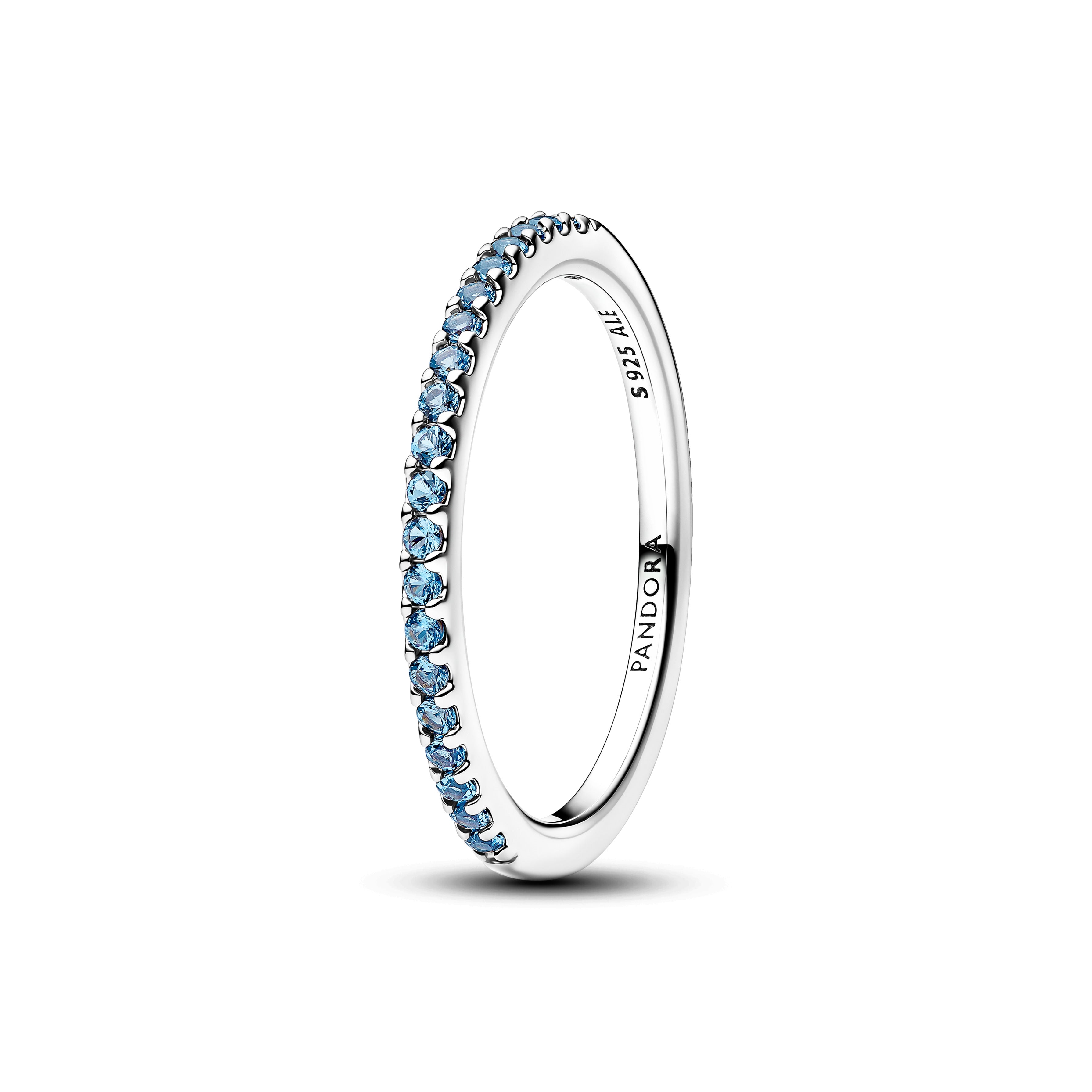 Pandora Sprankelende Aquamarijn Half-Eternity Ring zilver - 192999C03