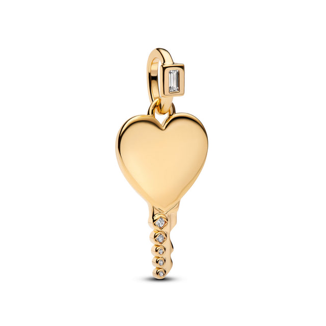 Pandora Graveerbare Hart Sleutelvormige Hanger goudverguld 364353C01