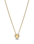 Pandora Sprankelend Hart Halo Halsketting 364364C01 – Verguld met Zirkonia