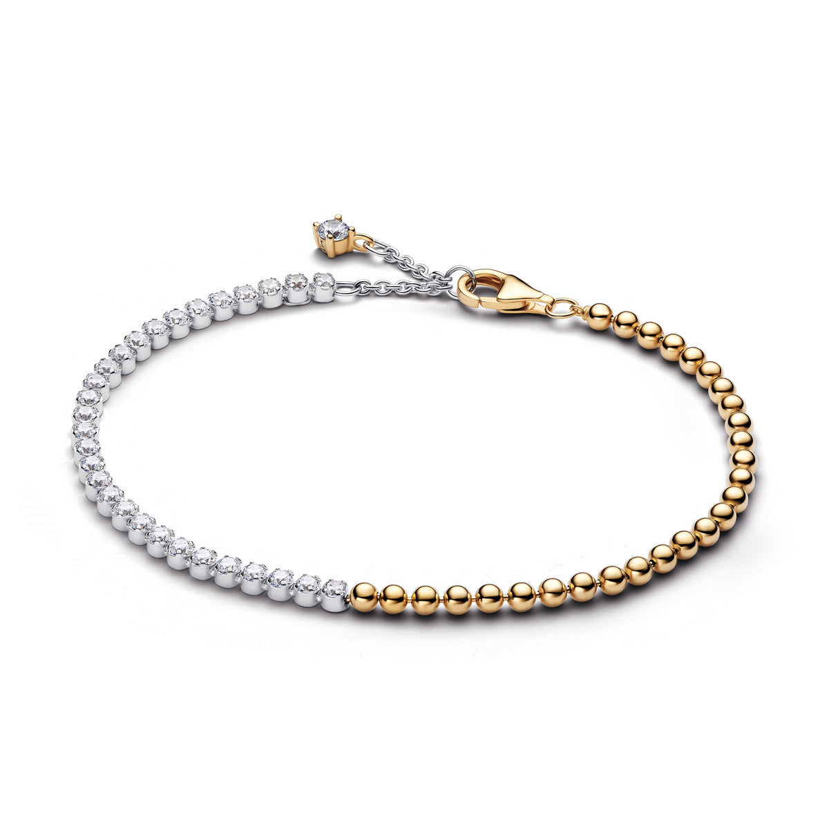 Pandora Kralen- en Tennisarmband bicolor zilver en goudverguld 564820C01