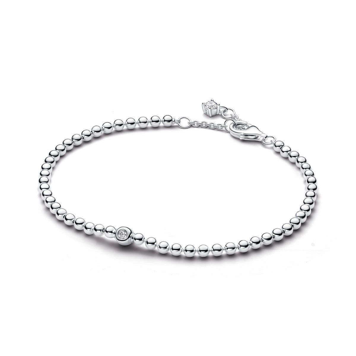 Pandora Kralen & Sprankelende Stenen Armband zilver 594822C01