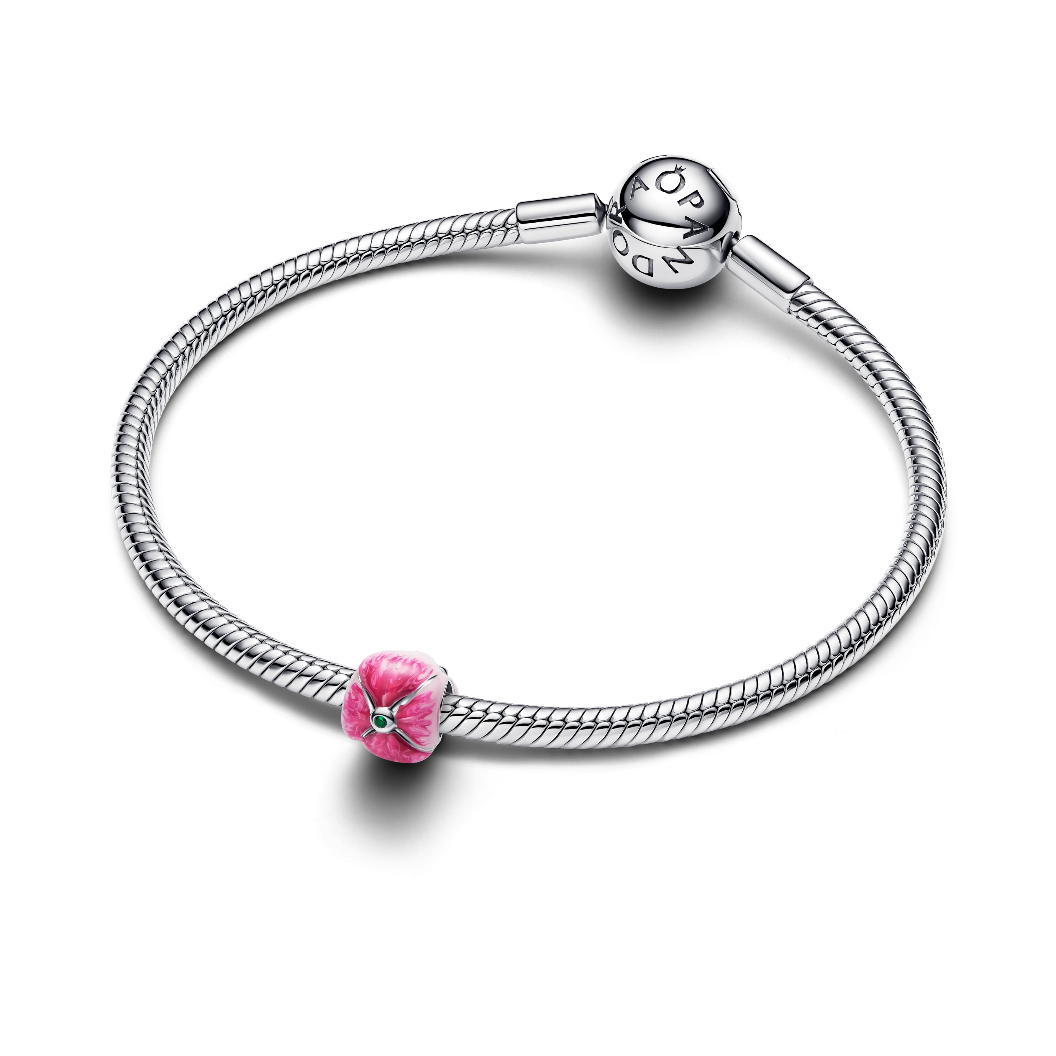 Pandora Roze Tulp Bedel bicolor zilver en goudverguld 764352C01