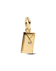 Pandora Graveerbare Envelop Hangende Bedel 764421C01 – Verguld met Zirkonia