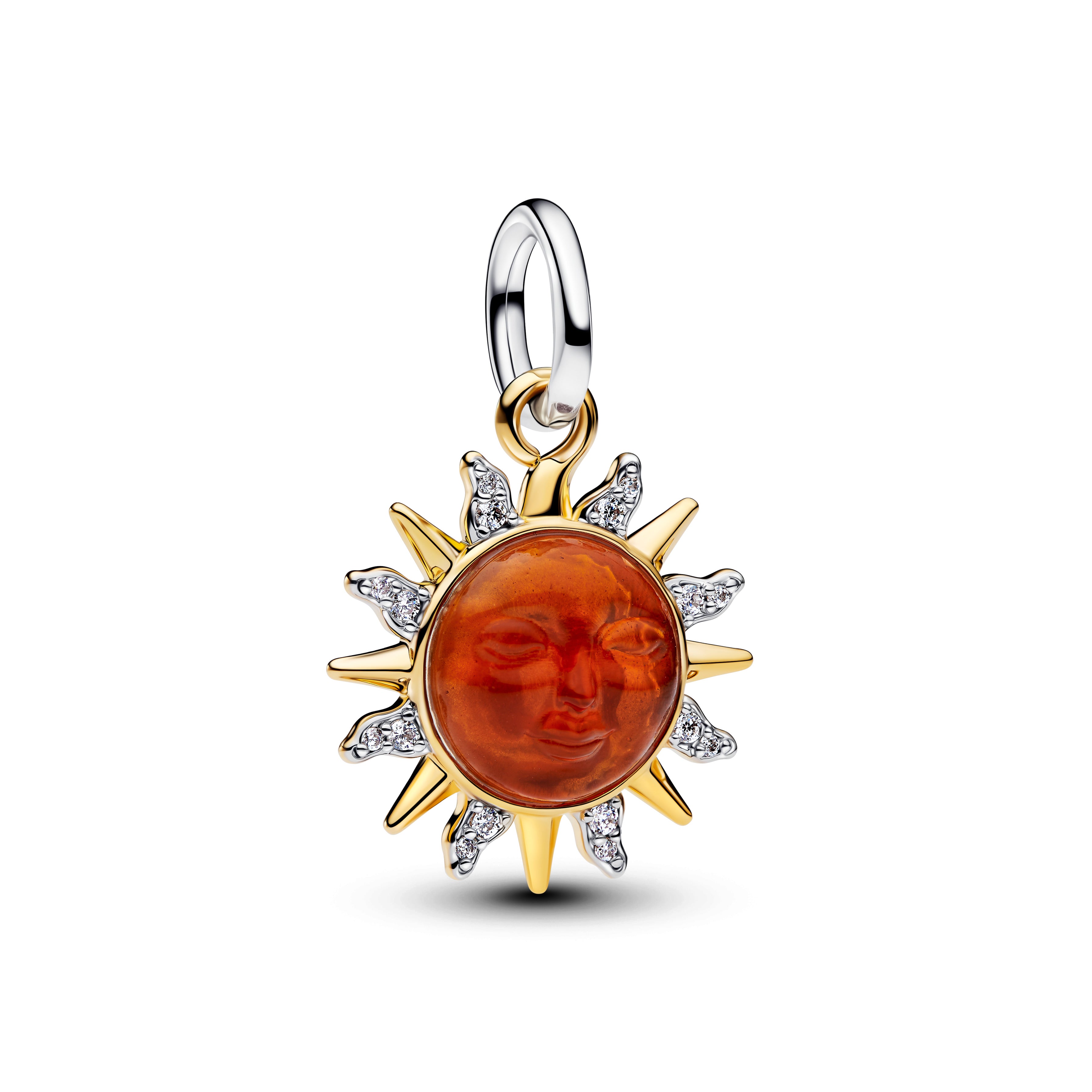 Pandora Wervelende Zon Tweekleurige Hangende Bedel bicolor zilver en goudverguld - 764703C01
