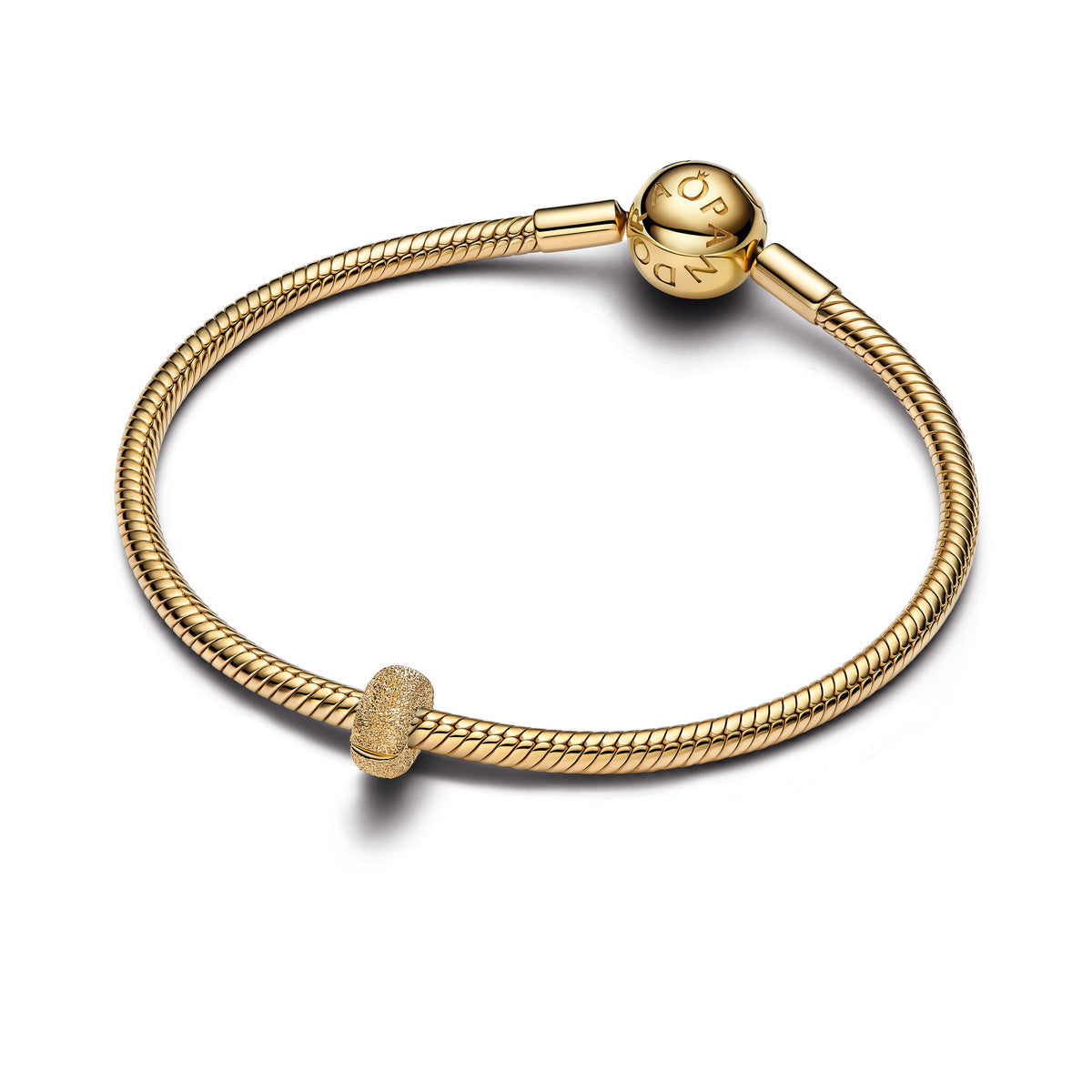 Pandora Getextureerde Mini Clipbedel goudverguld 764771C00