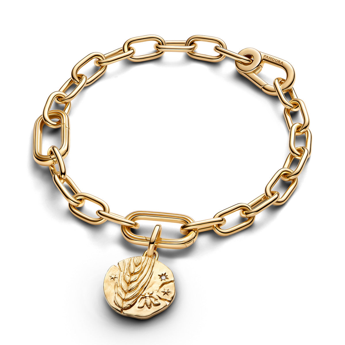 Pandora Tarwe Medaillonbedel goudverguld 764804C01