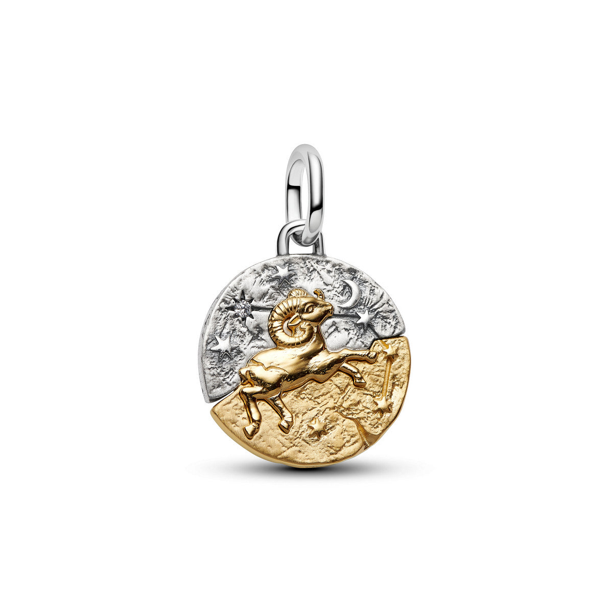 Pandora Dierenriem Ram Medaillonbedel bicolor zilver en goudverguld 764993C01