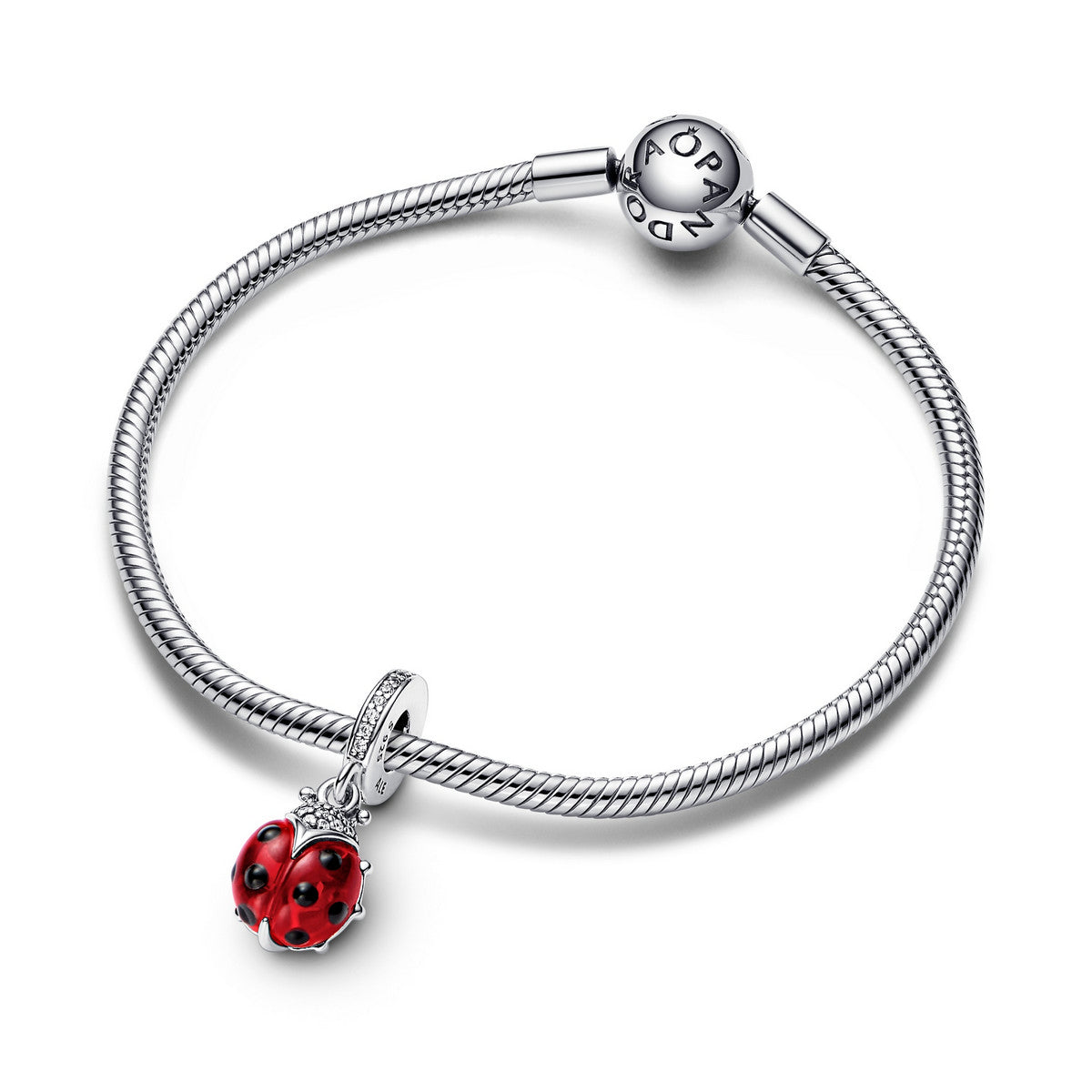 Pandora Rood Lieveheersbeestje Hangende Bedel zilver 792571C01