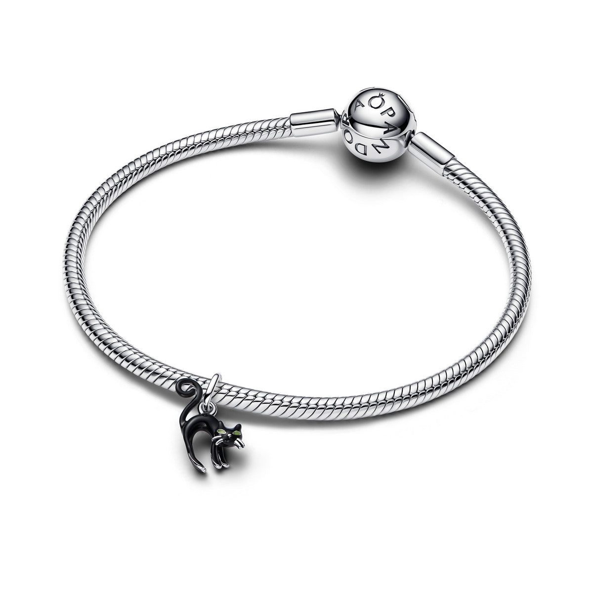 Pandora Zwarte Kat Hangende Bedel zilver 794769C01